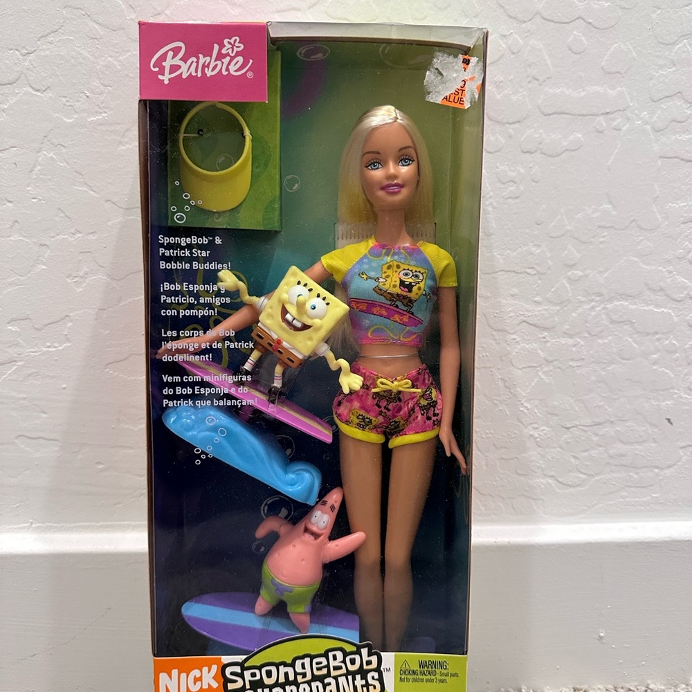 Barbie SpongeBob Doll with Pink and Yellow Outfit